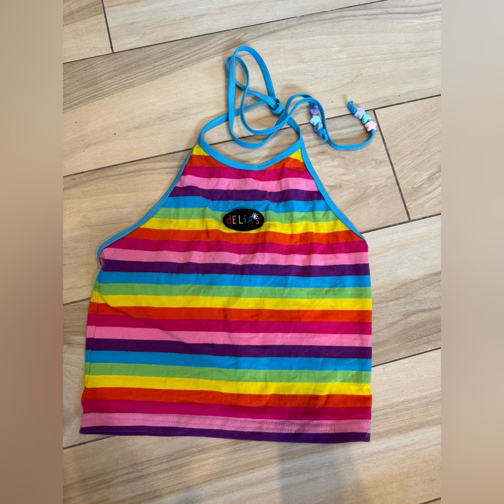 Delia’s Rainbow Crop Top Size Small Perfect Condition